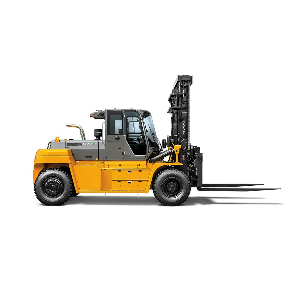 Vastapainotrukki Hyundai 120D-9V sivuprofiili